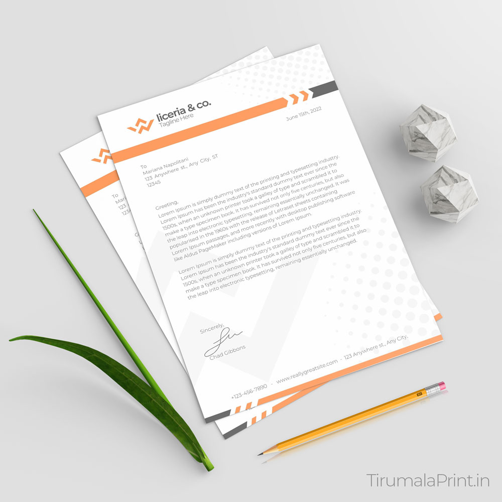 Letterhead Printing A4 4